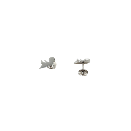earrings steel silver stud little engel